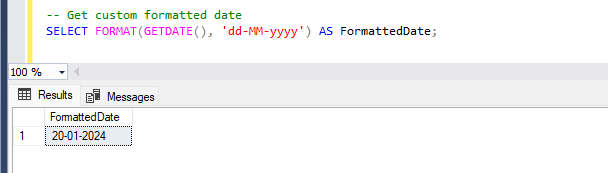 SQL Server Get Formatted Date