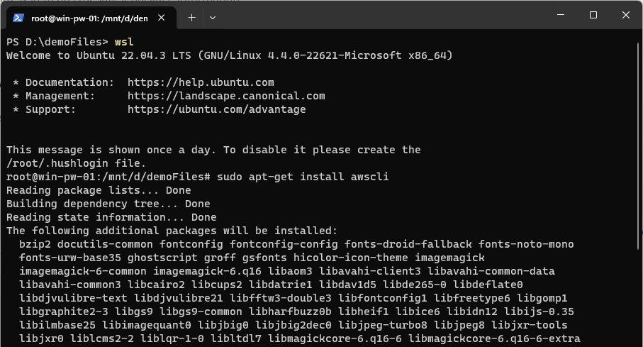 Ubuntu Install AWS CLI