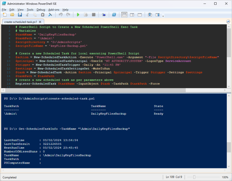 Automating PowerShell Scripts with Task Scheduler in Windows - DBASco