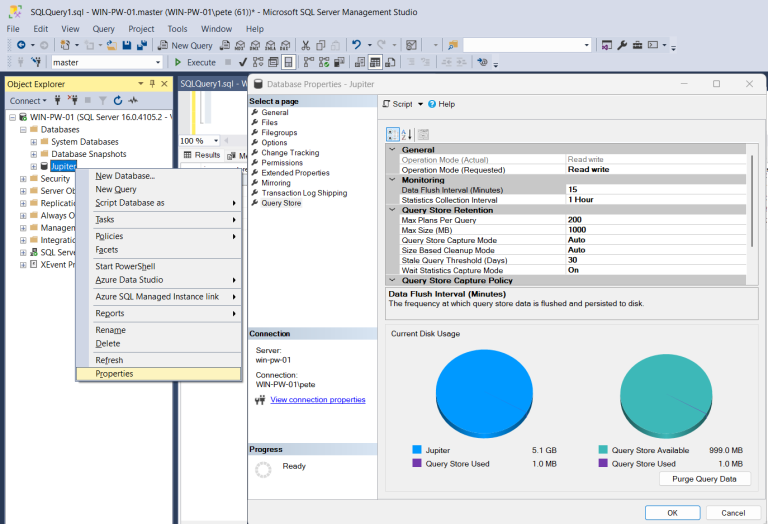Check if query store is enabled in sql server dbasco